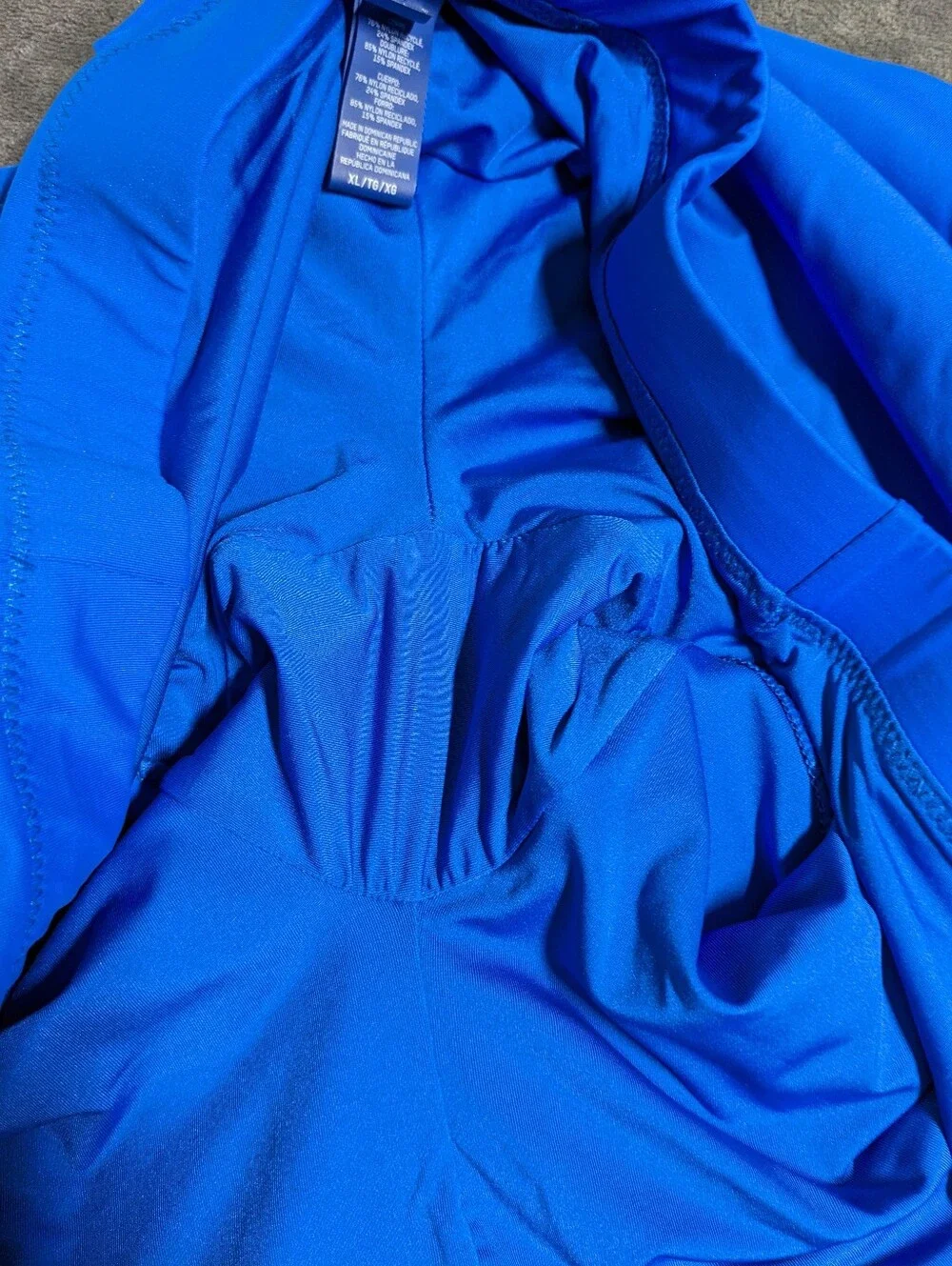 Skims Sporty Zipper Swim Shorts In Cobalt Blue - Size XL